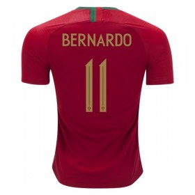 Camisolas de Futebol Portugal Bernardo 11 Equipamento Principal Copa do Mundo 2018 Manga Curta